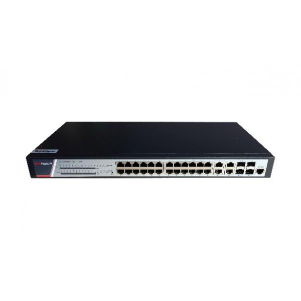 Hikvision Digital Technology DS-3E2528P(B) switch di rete Gestito Gigabit Ethernet (10/100/1000) Supporto Power over Ethernet (PoE) Nero
