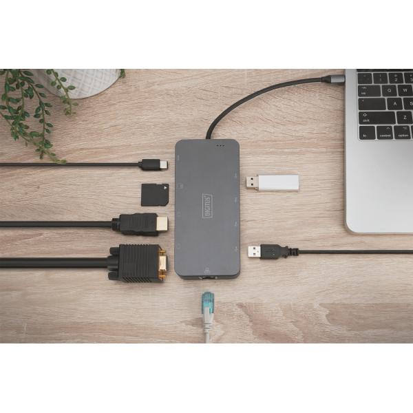 Digitus Docking station a 11 porte USB-C con SSD Enclosure