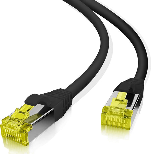 Helos ultra flex - Patch-Kabel - RJ-45 (M) zu RJ-45 (M) - 25 m - S/FTP - CAT 6a - halogenfrei - Schwarz