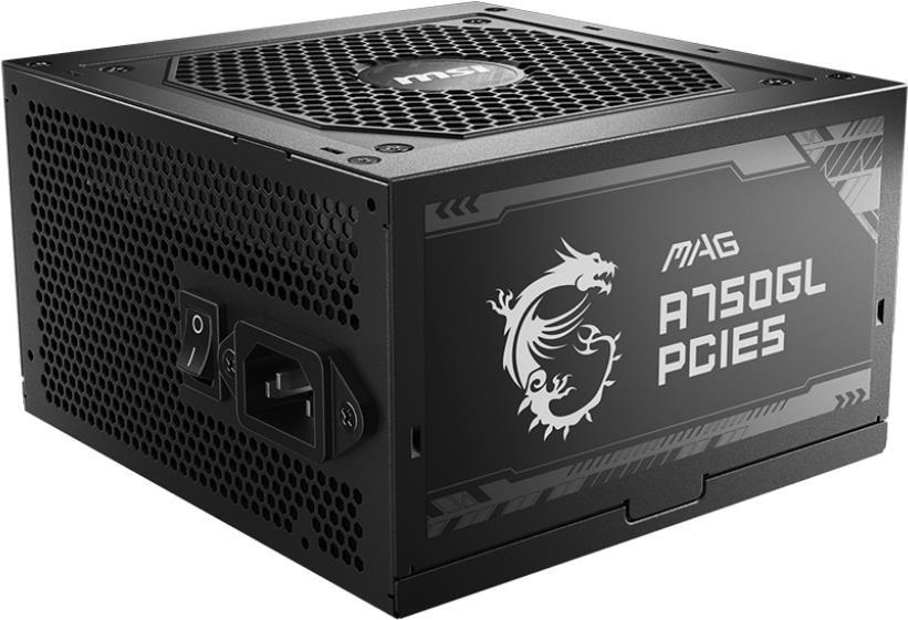 MSI MAG A750GL PCIE5 - Netzteil (intern) - ATX12V 3.0 - EPS12V - 80 PLUS Gold - Wechselstrom 100-240 V - 750 Watt - aktive PFC (306-7ZP8B11-CE0)