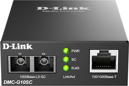 D-Link DMC G10SC - Medienkonverter - 1GbE - 10Base-T, 100Base-TX, 1000Base-T, 1000Base-LX - RJ-45 / SC Single-Modus - 1310 nm (DMC-G10SC/E)