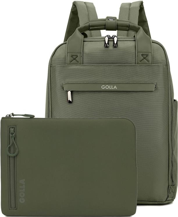 Golla Set aus Rucksack und Laptop-Sleeve 14 Zoll, Grn (76466)