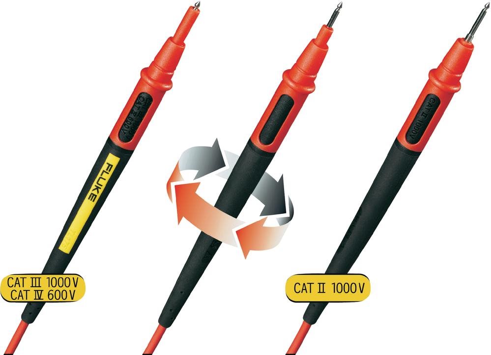 Fluke TL175 - Messleitung - Bananenstecker - CAT II,CAT III,CAT IV - 4 mm - 1,9 cm - Silikon (3521976)