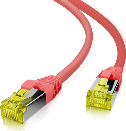 Helos ultra flex - Patch-Kabel - RJ-45 (M) zu RJ-45 (M) - 25 m - S/FTP - CAT 6a - halogenfrei - Rot