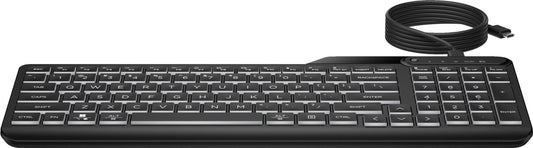 HP 405 - Tastatur - Multi-Device - 65% - compact - hinterleuchtet - USB - Deutsch - Schwarz (7N7C1AA#ABD)