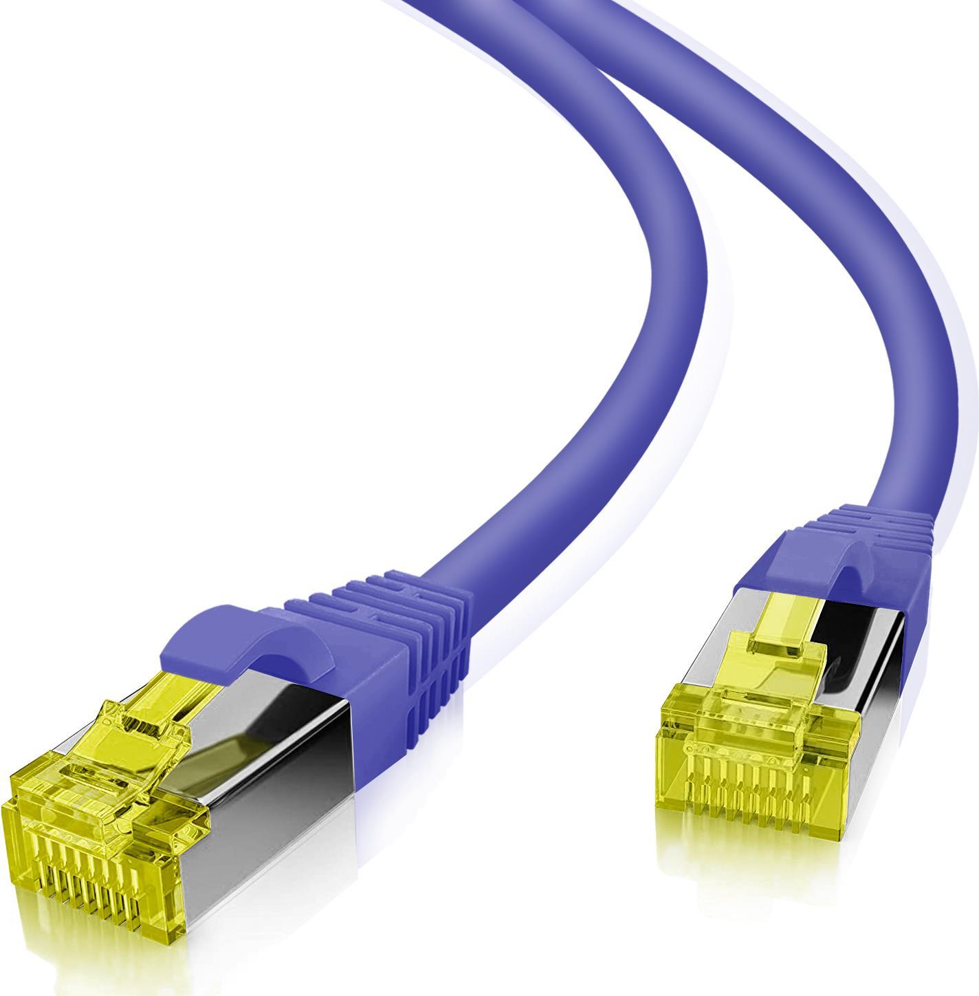 Helos - Patch-Kabel - RJ-45 (M) zu RJ-45 (M) - 10 m - SFTP, PiMF - CAT 6a - halogenfrei - violett