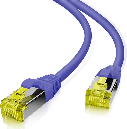 Helos - Patch-Kabel - RJ-45 (M) zu RJ-45 (M) - 10 m - SFTP, PiMF - CAT 6a - halogenfrei - violett