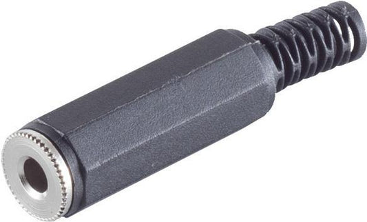 2,5 mm Klinkenkupplung, stereo, 3 polig, Kunststoffgehuse (22220520)