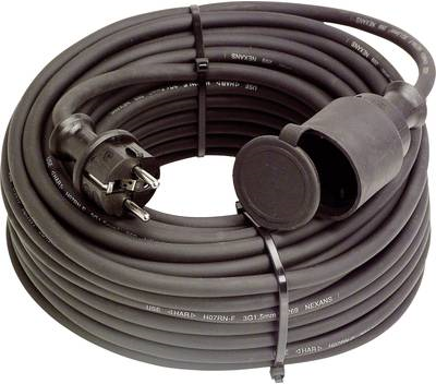 as - Schwabe 60370 Strom Verlngerungskabel Schwarz 25 m (60370)