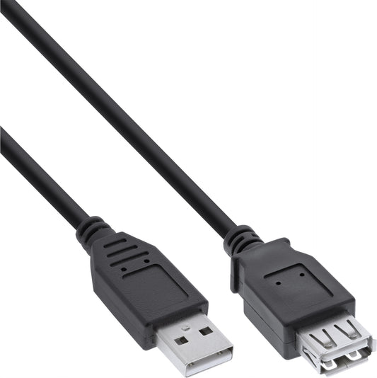 InLine 100er B-Pack USB 2.0 Verlngerung USB-A Stecker/Buchse schwarz - Digital/Daten (B-34610B)