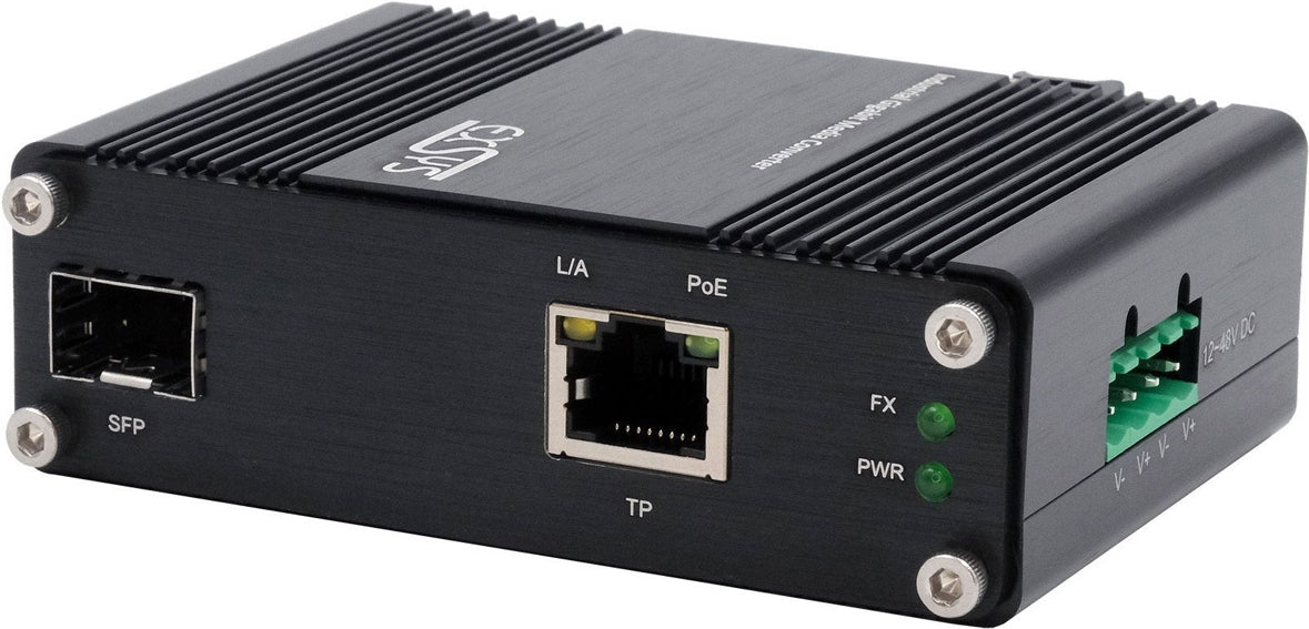 EXSYS GmbH PoE+ Media Konverter 60W, SFP, -40C bis +75C (EX-60340)