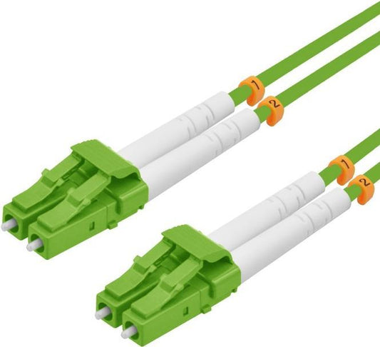 Herweck Helos LWL - Patch-Kabel - LC Multi-Mode (M) zu LC Multi-Mode (M) - 1,0m - Glasfaser - Duplex - 50/125 Mikrometer - OM5 - hellgrn (187457)