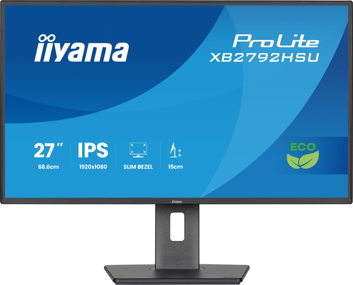 Iiyama ProLite XB2792HSU-B1 LED-Monitor 68.6 cm (27 Zoll), schwarz (matt), FullHD, IPS, HDMI, DP, USB-Hub, Verstellbarer Standfu, 120Hz Panel (XB2792HSU-B1)