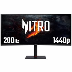 Acer Nitro XV5 UM.CX5EE.004 Monitor PC 86,4 cm [34] 3440 x 1440 Pixel UltraWide Quad HD Nero (NitroXV345CURX0bmiipphx 34 INCH VA200Hz HDMI)