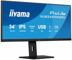iiyama ProLite XUB3493WQSU-B6 Monitor PC 86,4 cm [34] 3440 x 1440 Pixel UltraWide Quad HD LED Nero (iiyama ProLite XUB3493WQSU-B6 - Monitor a LED - 34 - 3440 x 1440 UWQHD @ 120 Hz - IPS - 400 cd/m? -